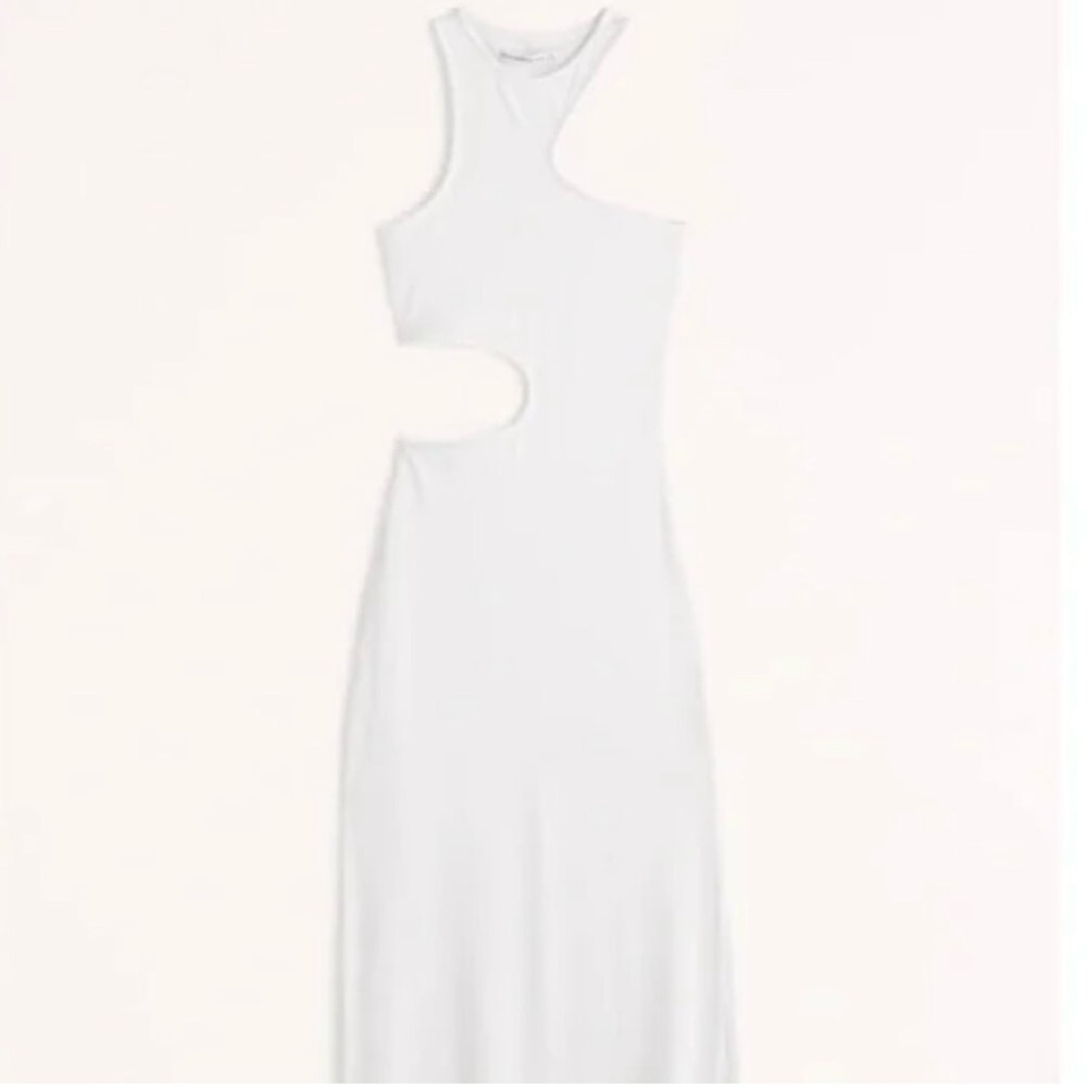 Abercrombie & Fitch White One Shoulder Bodycon Dress